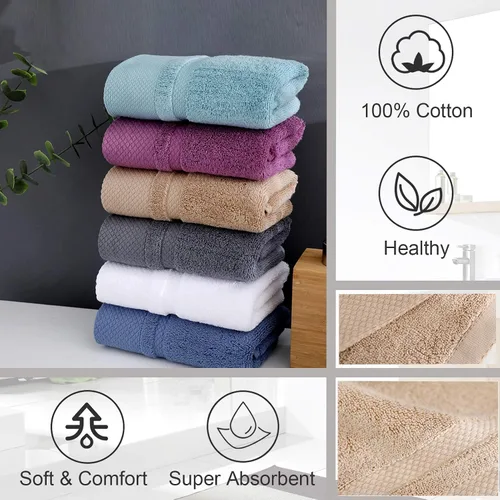 Vista 4 de Toallas de mano personalizadas con monograma para baño, toallas personalizadas con nombres, toallas bordadas de lujo 100% algodón como regalo