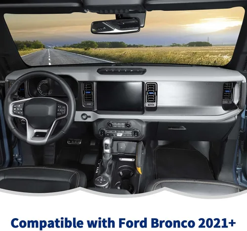 Vista 7 de RT-TCZ Cubierta de ventilación para consola central, ajuste de aire acondicionado, accesorios interiores para Ford Bronco 2021 2022 2023, azul