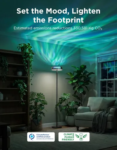 Vista 4 de Govee Uplighter - Lámpara de pie para sala de estar, proyector de ondulación RGBIC, lámpara de pie para dormitorio, compatible con SmartThings