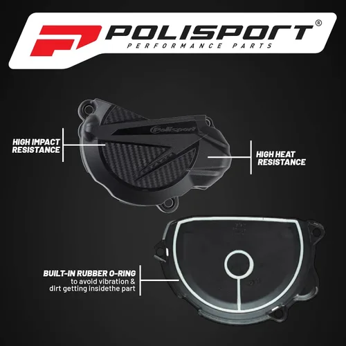 Vista 4 de Polisport Kit protector de cubiertas de encendido para motocicletas de motocross (MX) para motocicletas KTM EXC 250/300 TPI y Husqvarna TE 250/300
