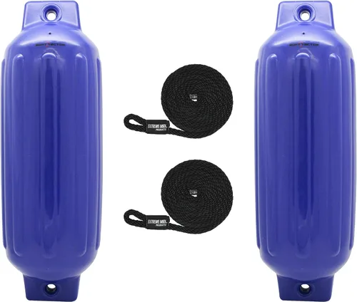 Vista 16 de Extreme Max 3006.7375 BoatTector Defensa Inflable Value Paquete de 2 - 4.5" x 16", Negro