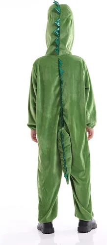 Vista 5 de Disfraz unisex de animales para niños, pijama de animales con capucha de felpa, para Halloween, carnaval, animal, para niños y niñas