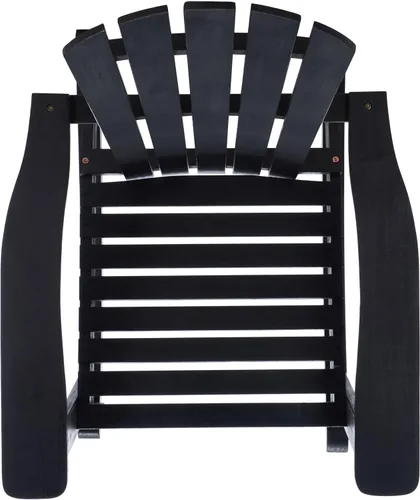 Vista 6 de SAFAVIEH Outdoor Collection Brizio - Mecedora Adirondack con listones negros