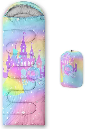 Vista 40 de Axolotl Saco de Dormir de Unicornio para Niños y Niñas – Sacos de Dormir Ligeros Cálidos para Clima Frío, Saco de Dormir Portátil Impermeable