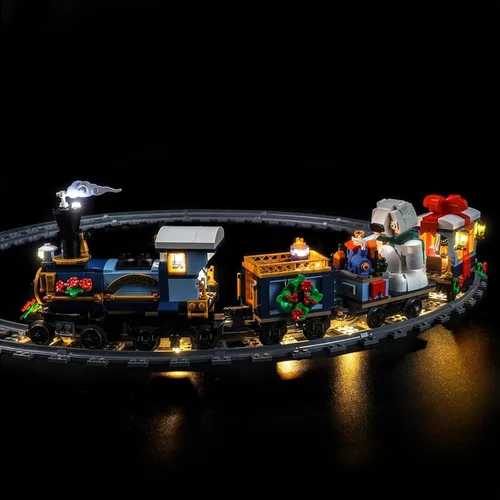 Vista 7 de LocoLee Kit de luces compatible con Lego 10361 Holiday Express Train - Sin modelo solo luz, accesorios de iluminación LED compatibles con Lego 10361