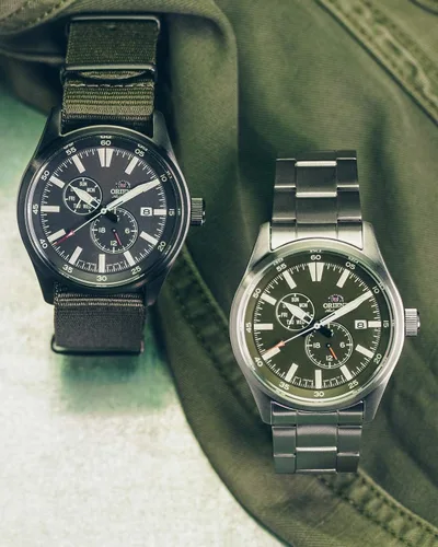 Vista 9 de Orient Reloj de campo automático japonés de acero inoxidable para hombre