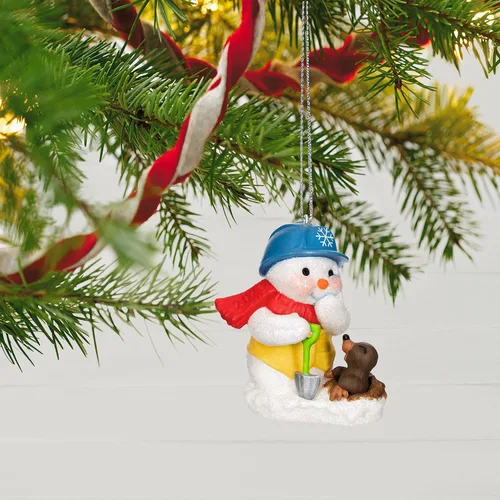 Vista 6 de Hallmark Keepsake Adorno de Navidad 2023, Snow Buddies 2023, regalos de muñeco de nieve