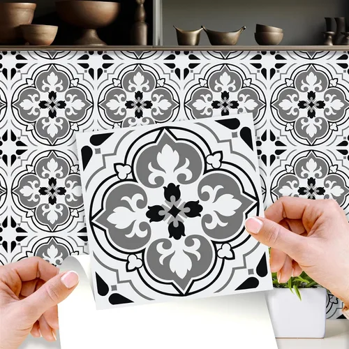 Vista 9 de WALPLUS 24 calcomanías de vinilo para salpicaduras de 6 pulgadas, pintura extraíble, impermeable, autoadhesivas, vinilo para el hogar, cocina, baño
