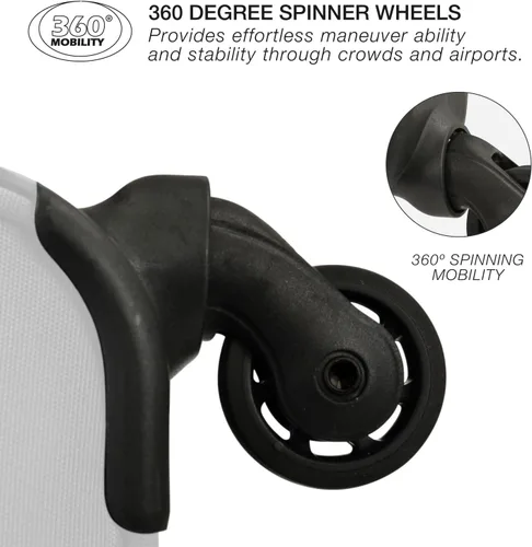 Vista 3 de U.S. Traveler - Equipaje extensible con ruedas giratorias y costado blando Anzio., Burgundy), US08120R