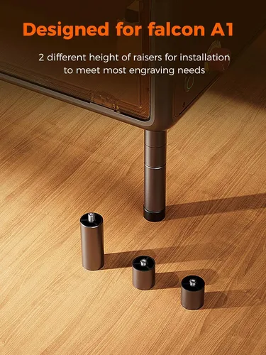 Vista 6 de Creality Kit de rodillos rotativos con elevadores para grabador láser Falcon A1, accesorios de grabado para grabar objetos cilíndricos, copa