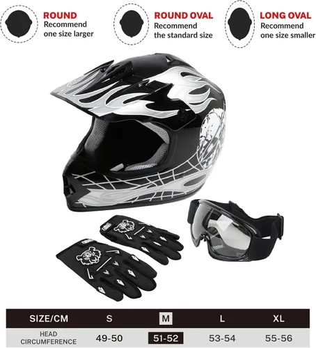 Vista 78 de SLMOTO - Casco DOT para niños y jóvenes, casco de motocross para todoterreno y calle, casco de motocicleta, casco de bicicleta de tierra, motocross
