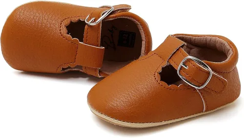 Vista 3 de Mocasines para bebé de princesa brillante Mary Jane vestidos, zapatos de primera calidad, ligeros, suela suave, zapatos para cuna, zapatos para niños