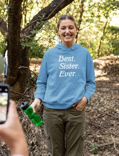 Vista 9 de Sudaderas con capucha Best Sister Ever Regalos para hermanas, sudaderas con capucha para mujeres