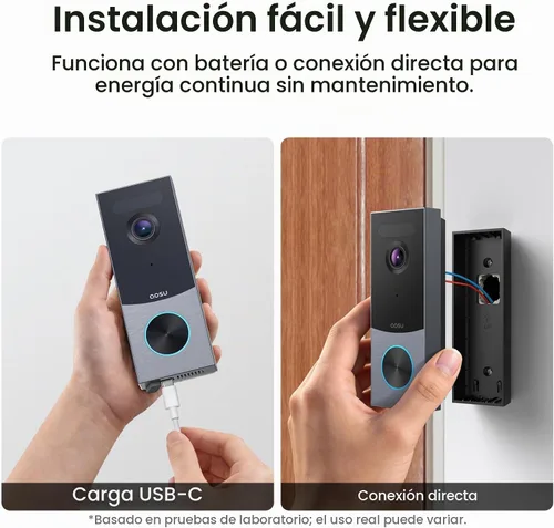 Vista 7 de aosu Cámara de timbre de video inalámbrica y con cable Ultra HD de 5 MP