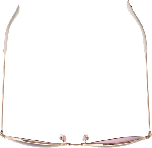 Vista 4 de Betsey Johnson Gafas de sol redondas Around Town para mujer, color dorado, 5.787 in, Oro