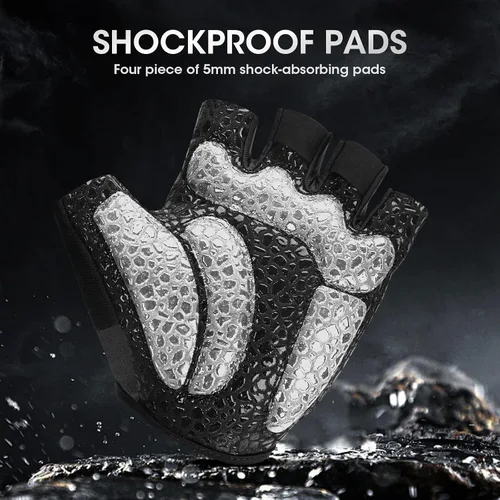 Vista 5 de Guantes de entrenamiento para hombres y mujeres, guantes de levantamiento de pesas para ejercicio, entrenamiento de gimnasio, fitness, transpirables