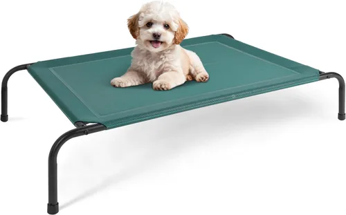 Vista 12 de Simple Deluxe Cama elevada y refrescante para perro, cunas portátiles elevadas para perros, patas antideslizantes, duradera, portátil, para Negro