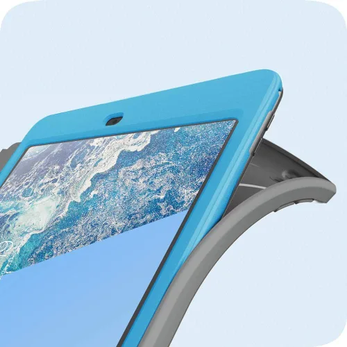 Vista 5 de i-Blason Cosmo - Funda para iPad de 9ª/8ª/7ª generación, iPad 10.2 (2021/2020/2019), triple pliegue de cuerpo completo con protector de pantalla Azul