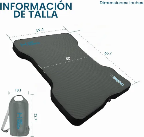 Vista 5 de Lost Horizon Colchón de espuma autoinflable para cama de camión, 5.5-5.8