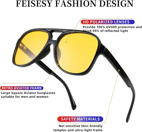 Vista 3 de FEISEDY Cuadrado retro, clásico, vintage para mujer