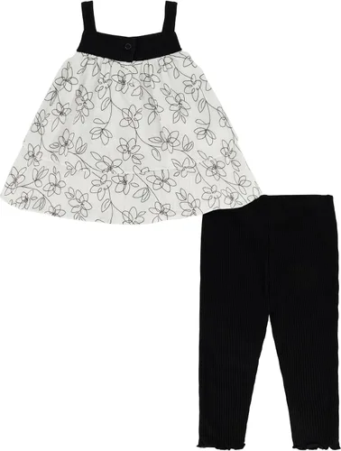 Vista 2 de Calvin Klein Conjunto de leggings de 2 piezas para bebé niña