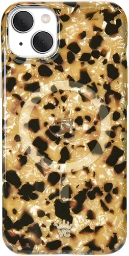 Vista 141 de VELVET CAVIAR Funda compatible con MagSafe para iPhone 15, probada en caídas de 10 pies, estampado de leopardo y amatista morada