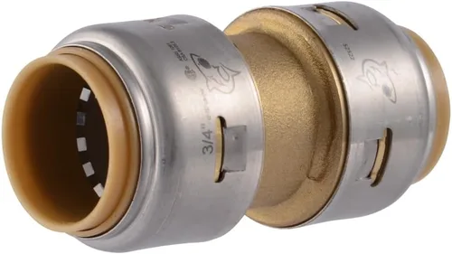Vista 12 de SharkBite Max Acoplamiento de 1 Pulgada, Accesorio de Plomería de Latón de Conexión a Presión, Tubería PEX, Cobre, CPVC, PE-RT, HDPE, UR020A