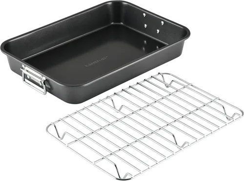 Vista 11 de Farberware Bakeware - Asador de acero antiadherente con estante plano, 11 pulgadas x 15 pulgadas, gris