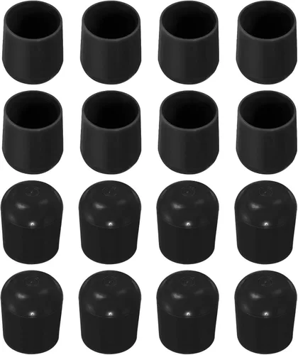 Vista 10 de uxcell Protectores de suelo para patas de silla, 16 tapas redondas de plástico para patas de silla, fundas antideslizantes para patas de muebles