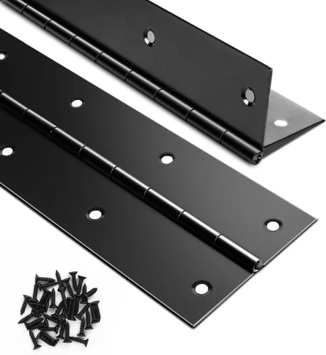 Vista 9 de Bisagra para piano de acero inoxidable resistente de 24 x 3 pulgadas Plateado