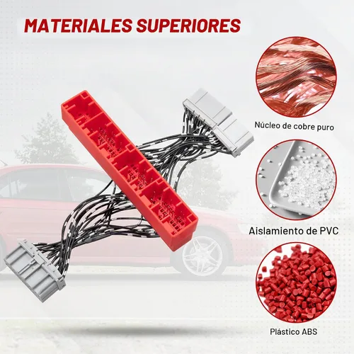 Vista 4 de RED WOLF Arnés de puente de conversión OBD2B a OBD1 ECU compatible con Honda Accord 1998-2002, Civic 1999-2000, Acura Integra 2000-2001, arnés