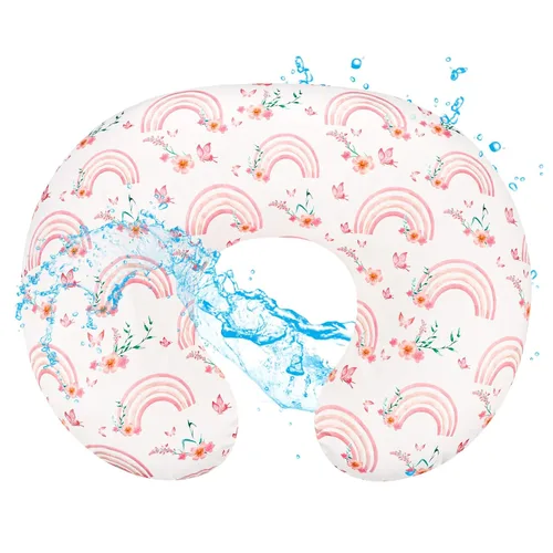 Vista 12 de Hooyax Funda de almohada de lactancia impermeable para bebé, fundas elásticas para almohadas de lactancia materna, adorable funda de almohada
