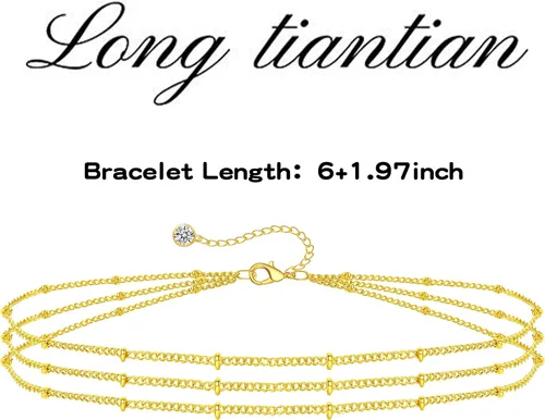 Vista 51 de Long tiantian Pulsera de oro gruesa para mujer, pulseras de oro delicadas, pulseras para mujer, pulseras apilables de eslabones de cadena
