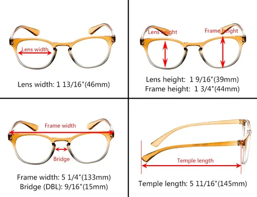 Vista 3 de Eyekepper Paquete de 5 lentes de lectura para mujer (uno para cada color, +0.00)