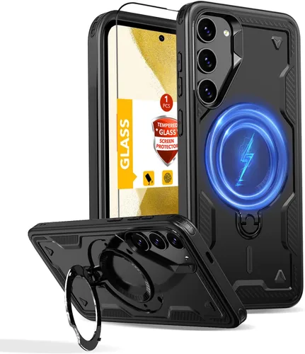 Vista 30 de Funda magnética para Google Pixel 9A compatible con cargador inalámbrico MagSafe, para Pixel 9A, funda de teléfono integrada de 360 °, con 2