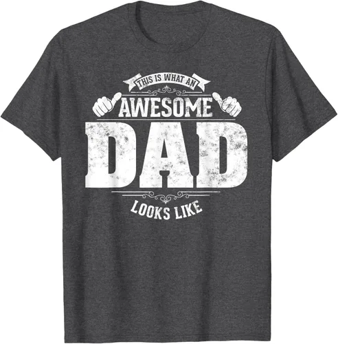 Vista 35 de This is what a awesome dad looks like vintage style design T-Shirt, Negro