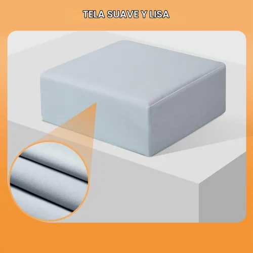Vista 8 de Almohada de espuma viscoelástica con forma de cubo para dormir de lado, almohadas cuadradas para aliviar el dolor de cuello y hombros, almohada