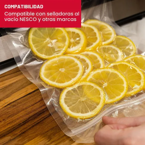 Vista 3 de Nesco Bolsas con cremallera de cuarto de galón de sellado al vacío, 50 unidades, 8 x 12 pulgadas