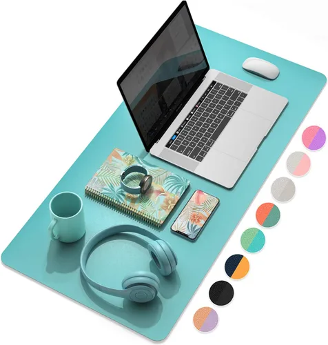 Vista 16 de YSAGi Almohadilla de Escritorio de Oficina, Tapete de Escritorio, 23.6" x 13.7" Ultra Delgada Impermeable de Cuero PU Secante de Escritorio