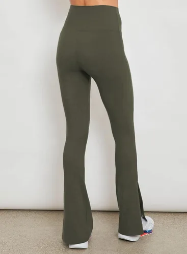 Vista 2 de Aleumdr Leggings acampanados para mujer, pantalones de yoga acampanados, parte inferior de corte de bota 2023, a la moda, pierna larga y ancha