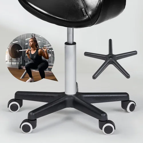 Vista 6 de Master Taburete de masaje en estilo silla de montar con tapizado de NanoSkin, 91557, Negro, 1, 1