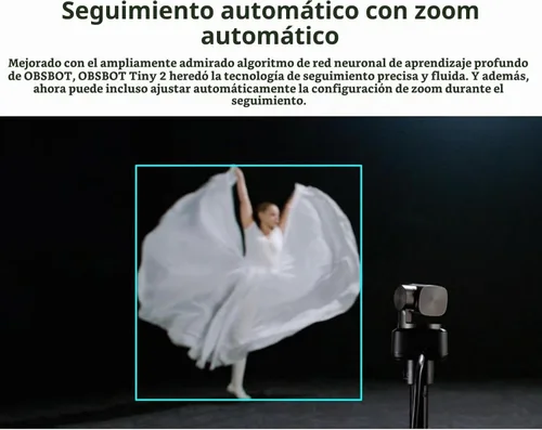 Vista 8 de OBSBOT Tiny 2 4K PTZ Webcam 1/1.5" CMOS 50MP