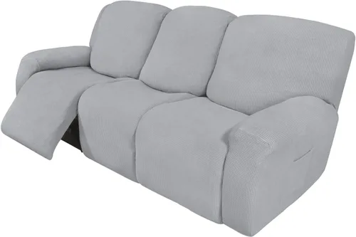 Vista 93 de Easy-Going Funda Elástica para Sofá Reclinable Cobertor de Sofá 4 Piezas Protector de Muebles Sofá Suave con Fondo Elástico Poliéster Spandex Tela