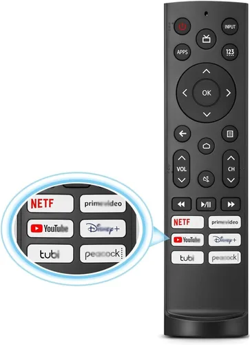 Vista 2 de Control remoto de repuesto para control remoto Polk FR1, compatible con sistema de altavoces de barra de sonido Polk Audio FR1 RE9520-1 DSB1 D581