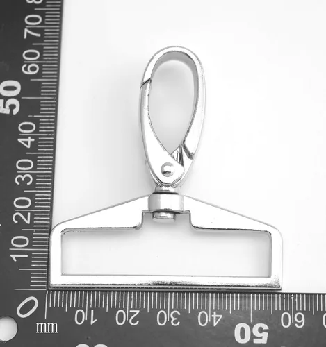 Vista 2 de Wuuycoky Silvery Swivel D-Ring Eyelet Large Olive Buckle Lobster Claw Clasps Swivel Trigger Snap Hooks