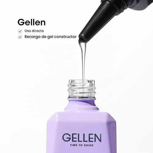 Vista 6 de Gel constructor transparente GELLEN para uñas, 3.4 fl oz UV/LED Soak Off Fortalecedor