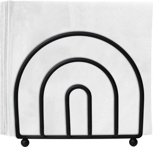 Vista 3 de Blue Donuts Classic Arc Collection - Servilleteros para mesas, servilleteros de granja, servilleteros de mesa de comedor para cocina, color negro