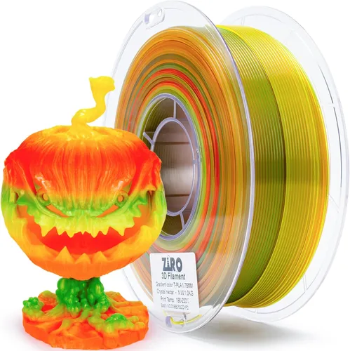 Vista 21 de ZIRO - Rápido cambio de color PLA, filamento translúcido multicolor de 1.75mm, material para impresión 3D, carrete de 1kg, precisión dimensional