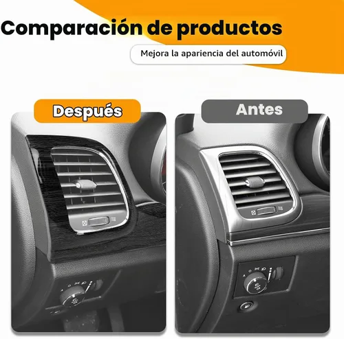 Vista 2 de Hoolcar Kit de Moldura del Panel del Tablero de la Consola Central y Kits de Cubierta de Manija de Puerta Interior Compatible con Jeep Grand Fibras