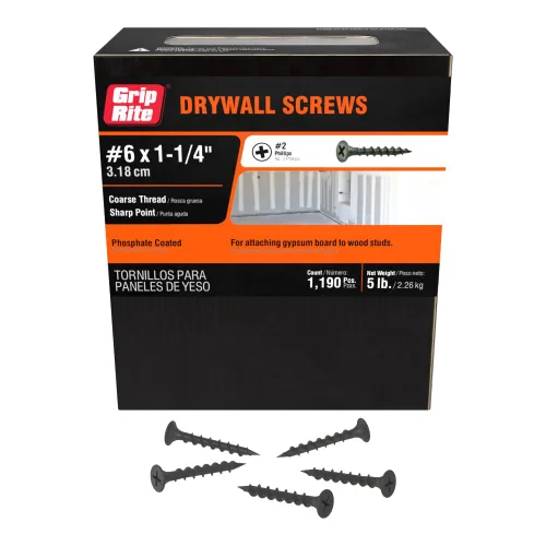 Vista 9 de Grip-Rite 2CDWS5#6 X 2 "Phillips Bugle Head - Tornillo para paneles de yeso de punta afilada, caja de 5 libras